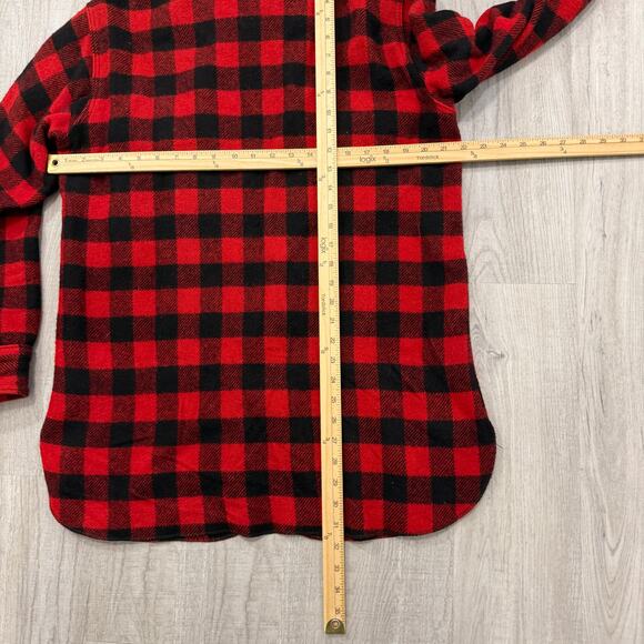 Vintage Woolrich Shirt Jacket Large Hunting Buffalo Plaid Flannel Shacket 60s - Picture 10 of 10